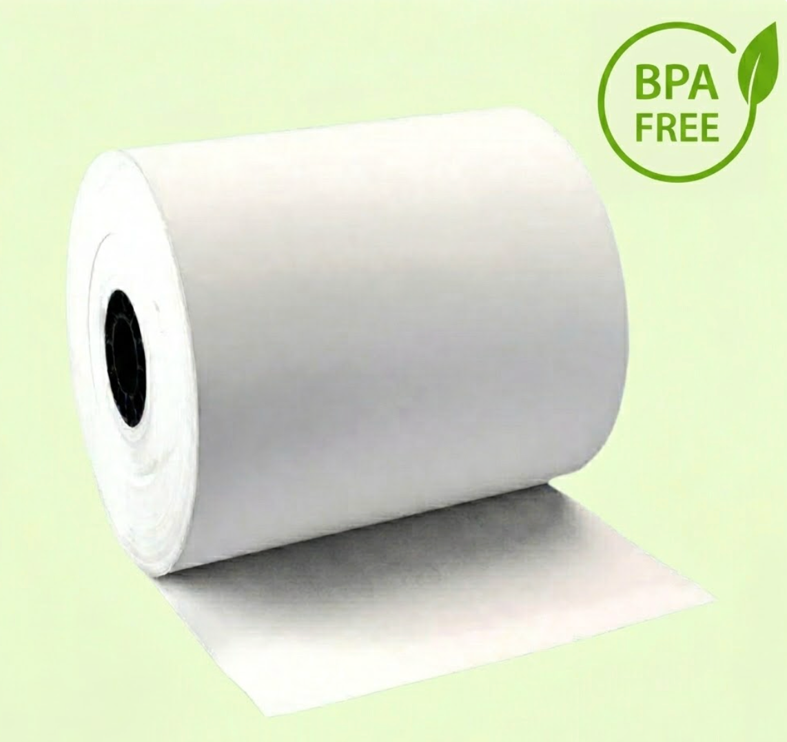 Thermal Receipt Paper (50 Rolls) 2 1/4 x 200 - 55 GMS Receipt Paper for POS Registers - BPA Free - US Procured